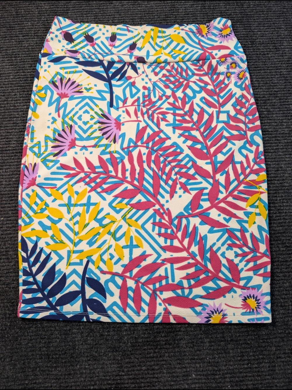 Floral Multi-Color Pencil Skirt